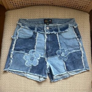 Delia’s free luv colorblock twill shorts